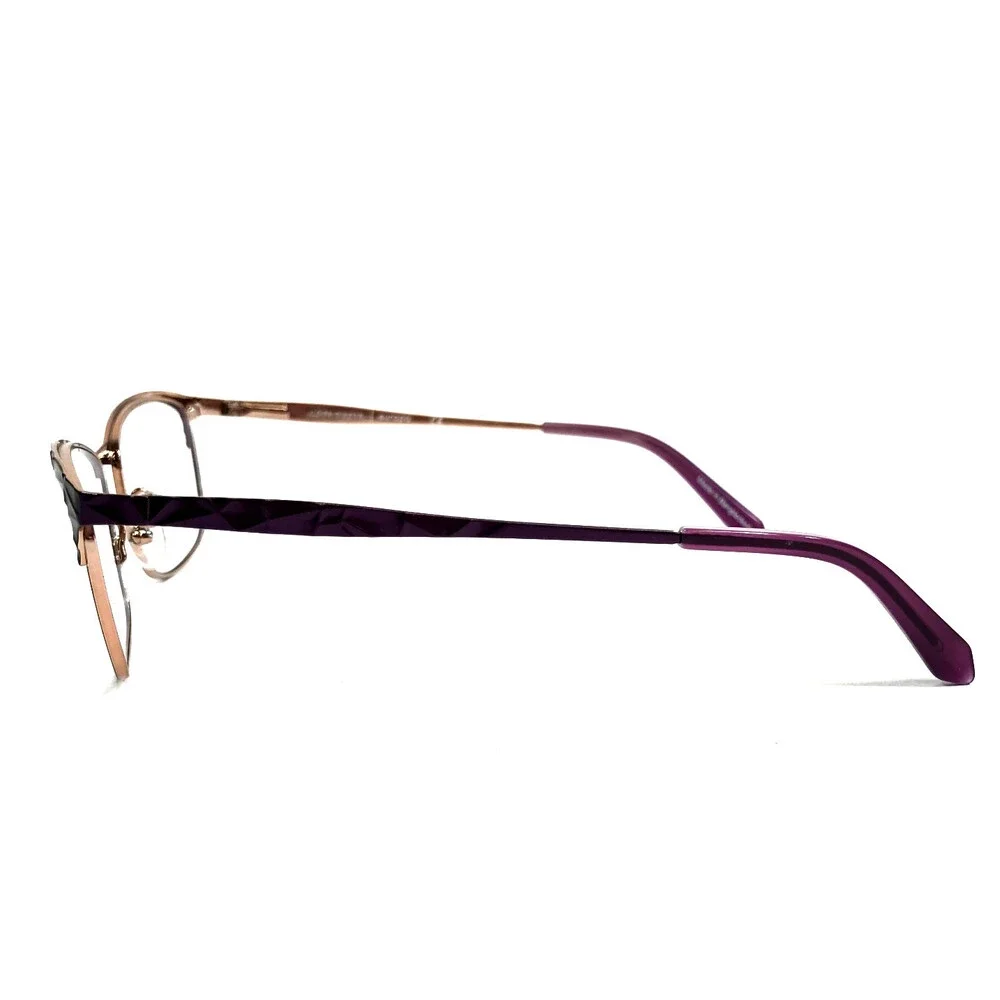 Cote D'Azur Eyeglasses Frames CDA-267 C2 Purple Rose Gold Cat Eye 50-16-135